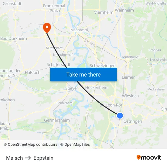 Malsch to Eppstein map