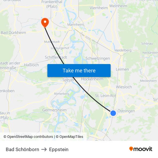 Bad Schönborn to Eppstein map