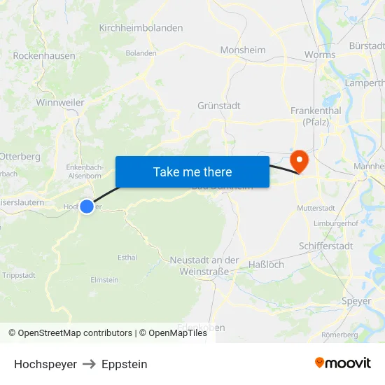 Hochspeyer to Eppstein map
