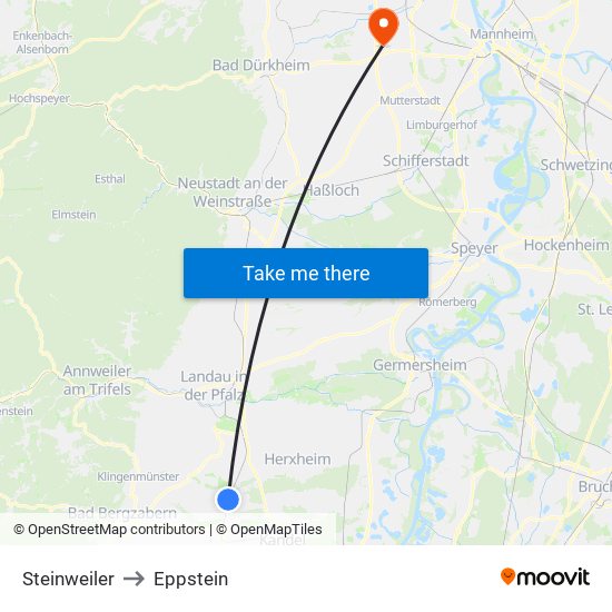 Steinweiler to Eppstein map