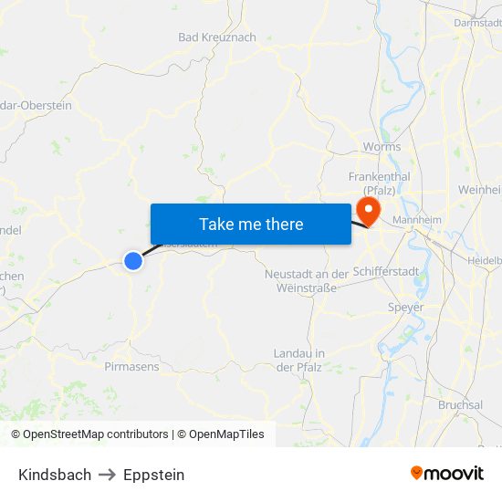 Kindsbach to Eppstein map