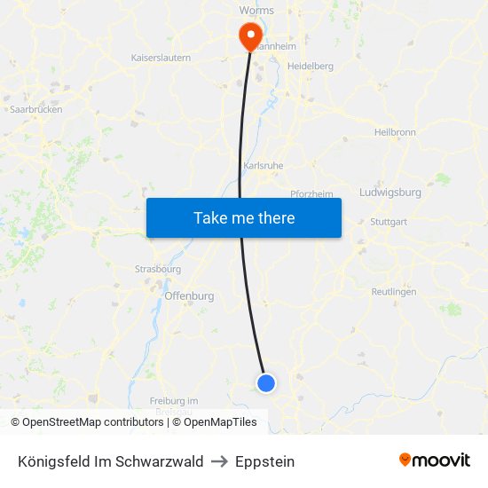 Königsfeld Im Schwarzwald to Eppstein map