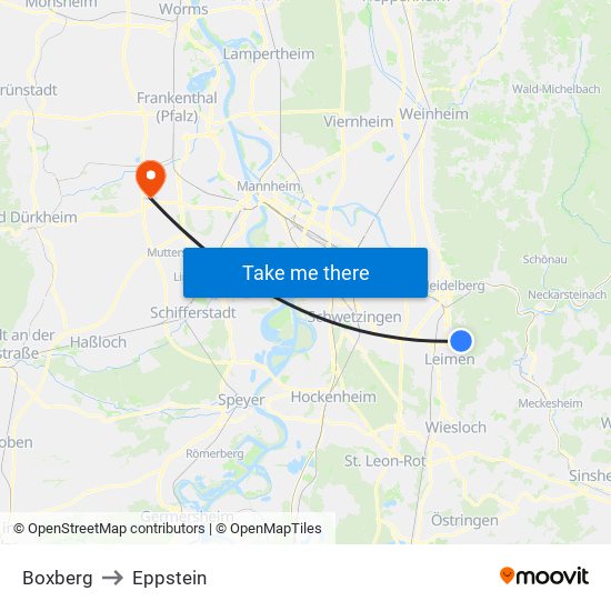 Boxberg to Eppstein map