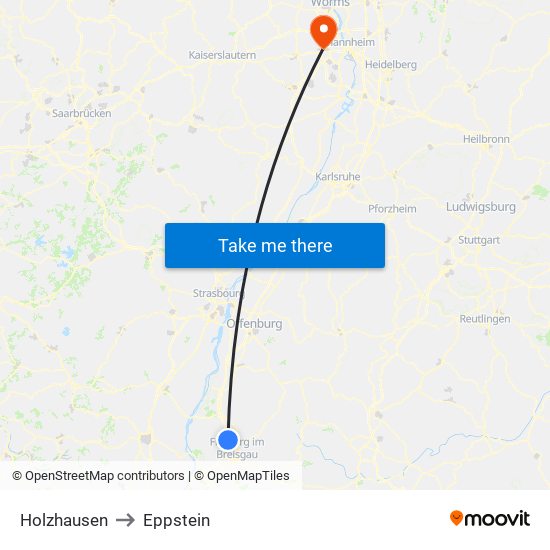 Holzhausen to Eppstein map