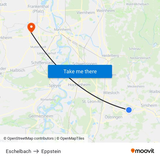 Eschelbach to Eppstein map