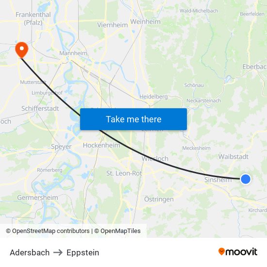 Adersbach to Eppstein map