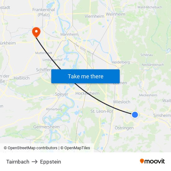 Tairnbach to Eppstein map