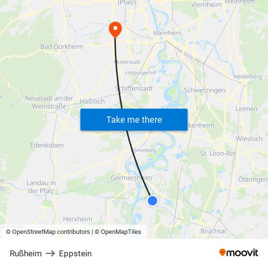 Rußheim to Eppstein map