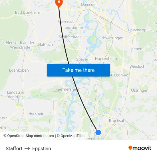 Staffort to Eppstein map