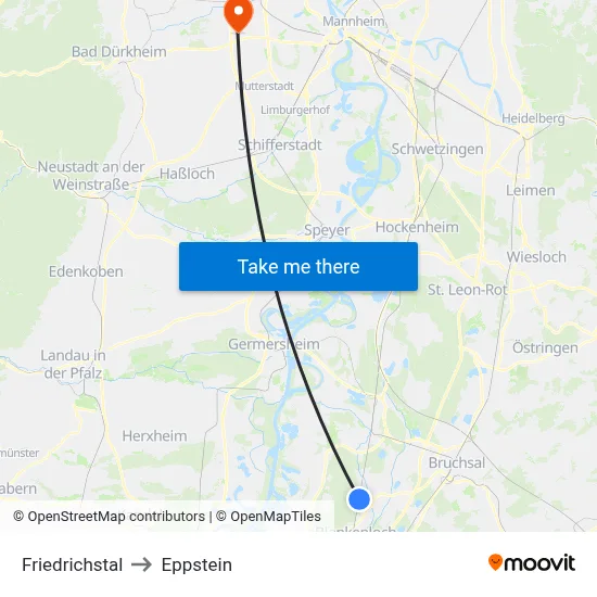 Friedrichstal to Eppstein map