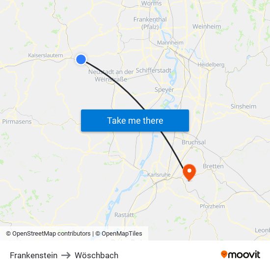 Frankenstein to Wöschbach map