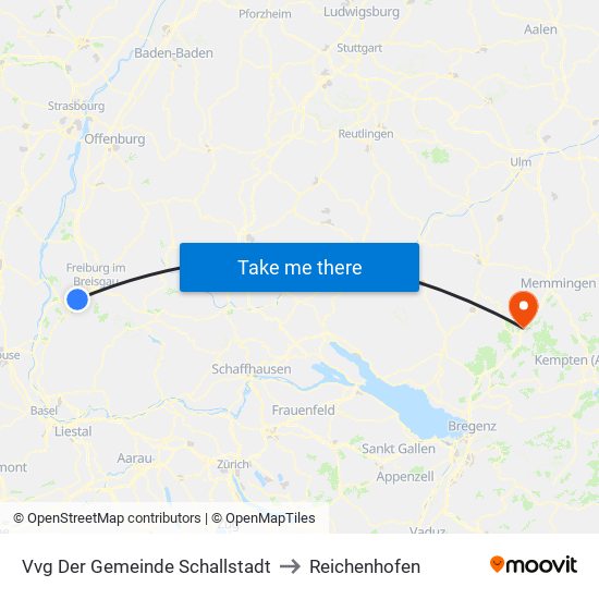Vvg Der Gemeinde Schallstadt to Reichenhofen map