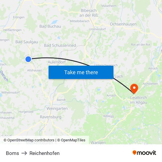 Boms to Reichenhofen map