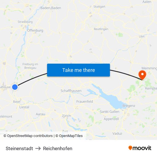 Steinenstadt to Reichenhofen map
