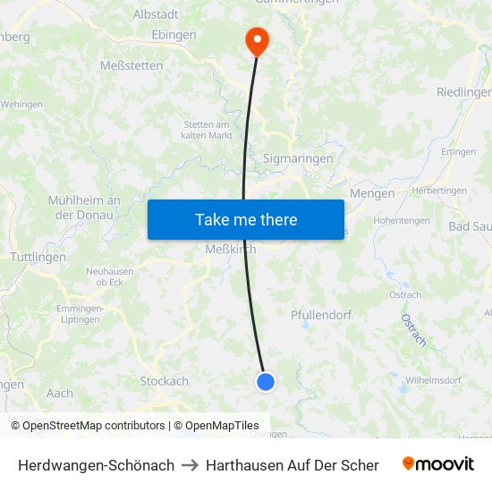 Herdwangen-Schönach to Harthausen Auf Der Scher map