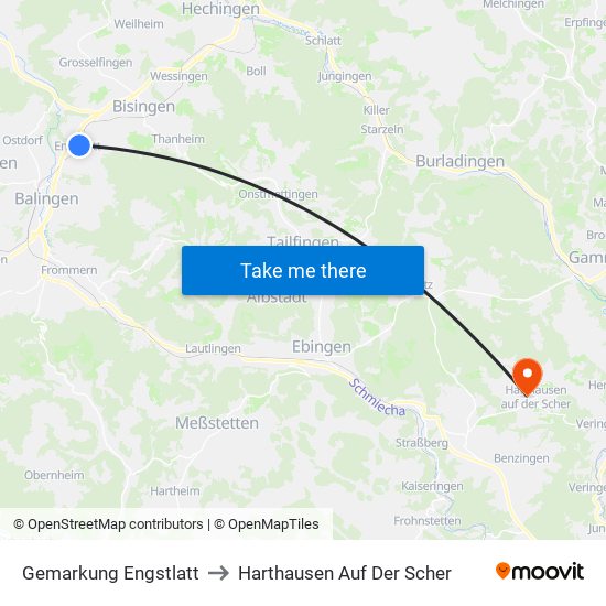 Gemarkung Engstlatt to Harthausen Auf Der Scher map