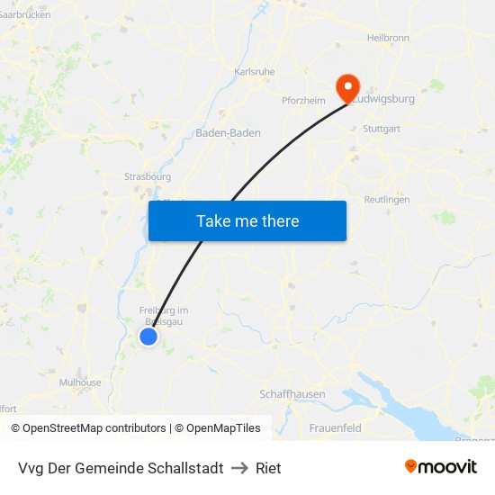 Vvg Der Gemeinde Schallstadt to Riet map