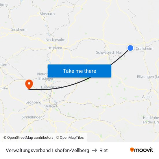 Verwaltungsverband Ilshofen-Vellberg to Riet map