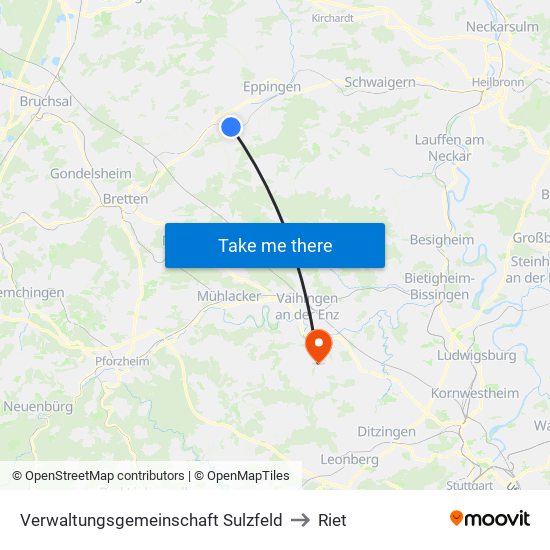 Verwaltungsgemeinschaft Sulzfeld to Riet map