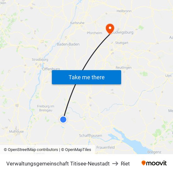 Verwaltungsgemeinschaft Titisee-Neustadt to Riet map