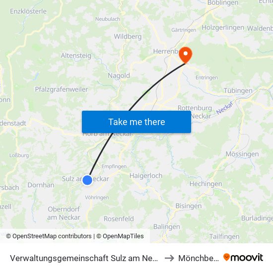 Verwaltungsgemeinschaft Sulz am Neckar to Mönchberg map