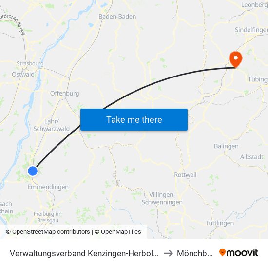 Verwaltungsverband Kenzingen-Herbolzheim to Mönchberg map