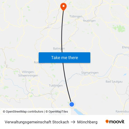 Verwaltungsgemeinschaft Stockach to Mönchberg map