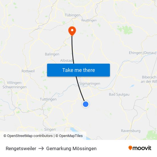 Rengetsweiler to Gemarkung Mössingen map