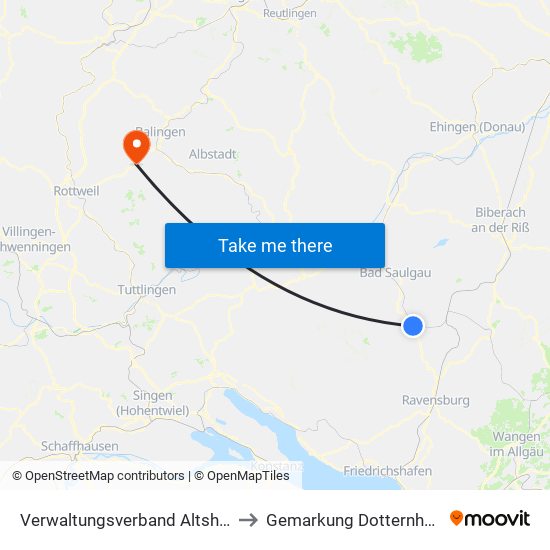 Verwaltungsverband Altshausen to Gemarkung Dotternhausen map