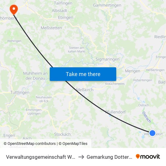 Verwaltungsgemeinschaft Wilhelmsdorf to Gemarkung Dotternhausen map