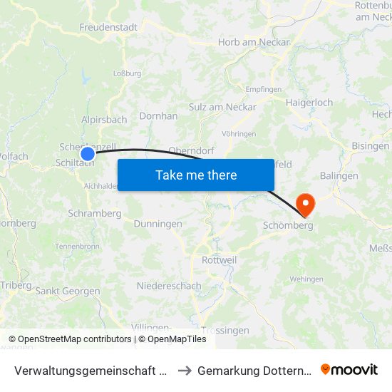 Verwaltungsgemeinschaft Schiltach to Gemarkung Dotternhausen map