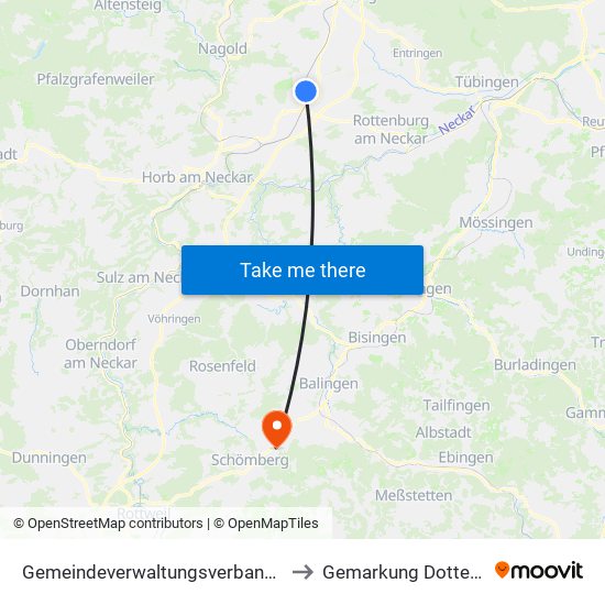 Gemeindeverwaltungsverband Oberes Gäu to Gemarkung Dotternhausen map