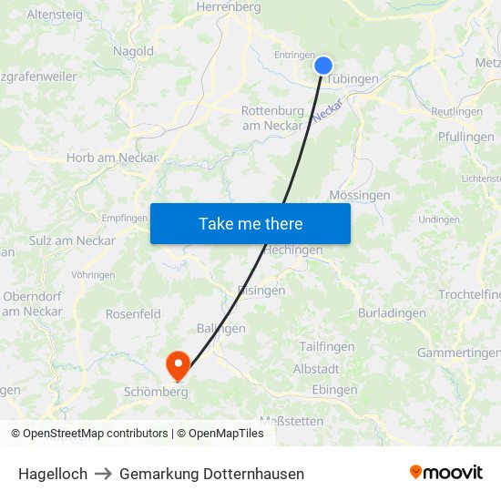 Hagelloch to Gemarkung Dotternhausen map