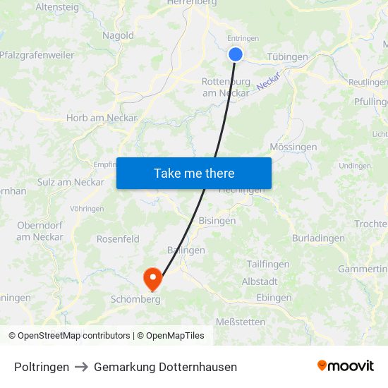 Poltringen to Gemarkung Dotternhausen map