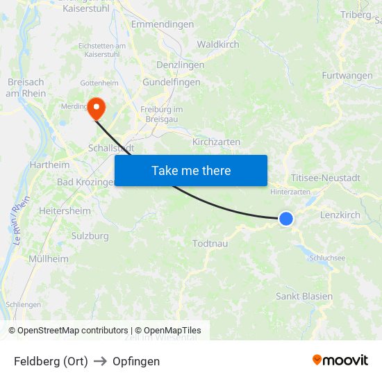 Feldberg (Ort) to Opfingen map