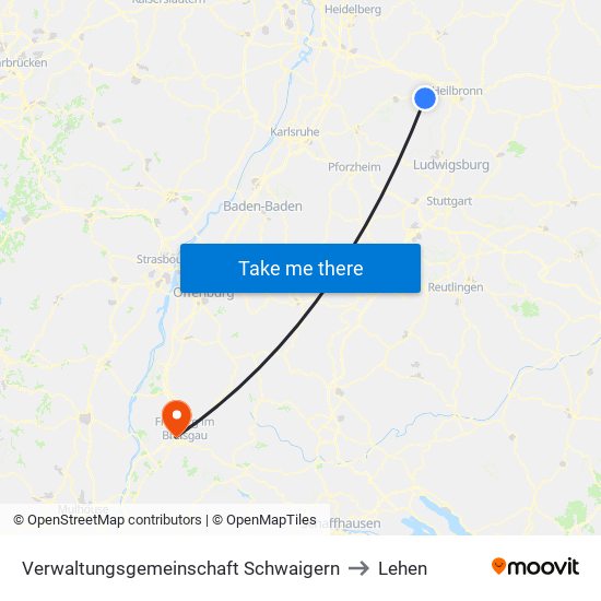 Verwaltungsgemeinschaft Schwaigern to Lehen map