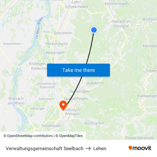 Verwaltungsgemeinschaft Seelbach to Lehen map