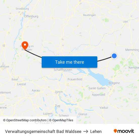 Verwaltungsgemeinschaft Bad Waldsee to Lehen map