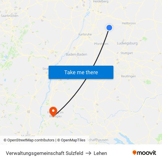 Verwaltungsgemeinschaft Sulzfeld to Lehen map