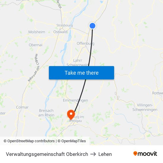 Verwaltungsgemeinschaft Oberkirch to Lehen map