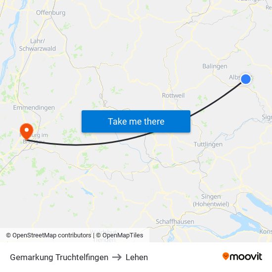 Gemarkung Truchtelfingen to Lehen map