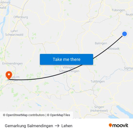 Gemarkung Salmendingen to Lehen map