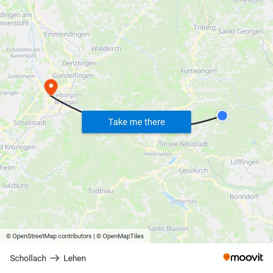 Schollach to Lehen map