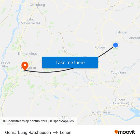 Gemarkung Ratshausen to Lehen map