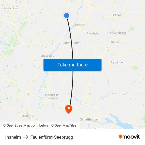 Insheim to Faulenfürst-Seebrugg map