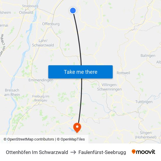 Ottenhöfen Im Schwarzwald to Faulenfürst-Seebrugg map