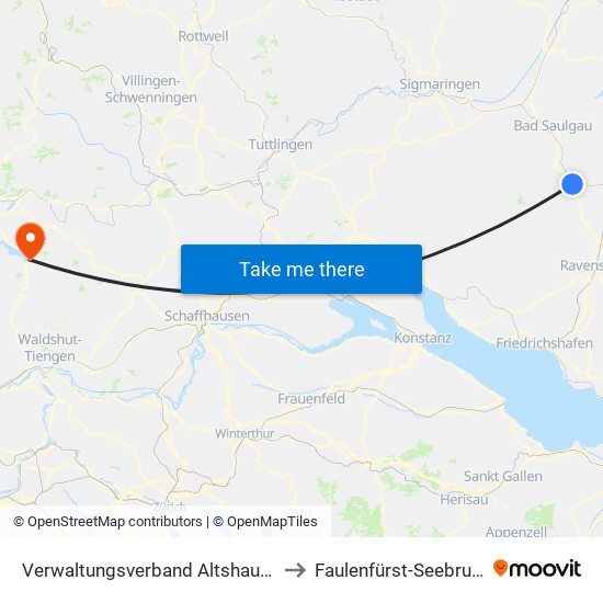 Verwaltungsverband Altshausen to Faulenfürst-Seebrugg map