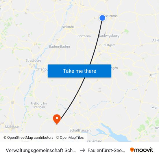 Verwaltungsgemeinschaft Schwaigern to Faulenfürst-Seebrugg map