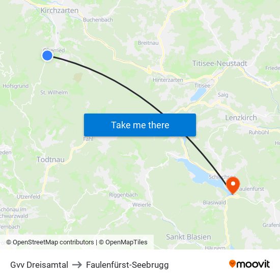 Gvv Dreisamtal to Faulenfürst-Seebrugg map