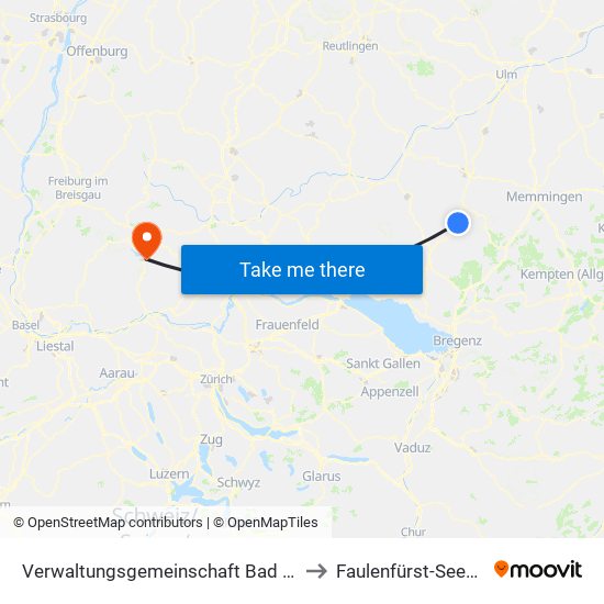 Verwaltungsgemeinschaft Bad Waldsee to Faulenfürst-Seebrugg map